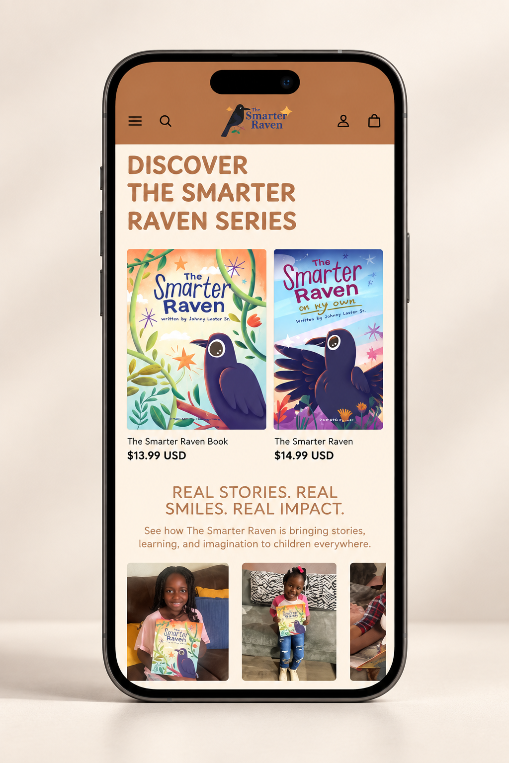 Educational Products Ecommerce Store mobile design