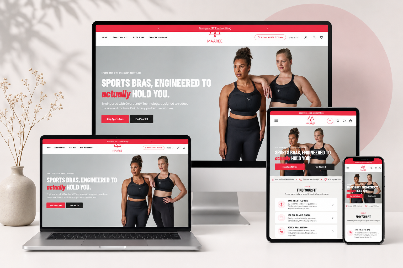 Maaree sport ecommerce store design