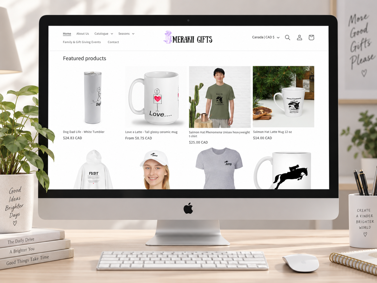 Luxury Gifting Ecommerce Brand before redesign